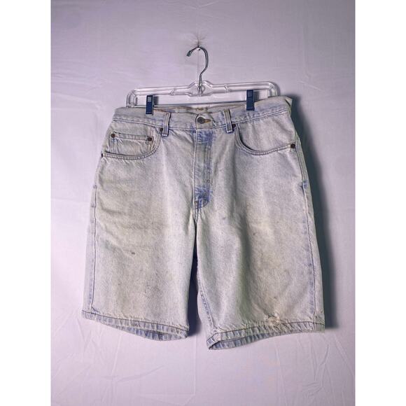 Levi's 505 Blue Denim Light Wash Pockets Jorts Jean Shorts Men's Size 34 - Picture 1 of 2
